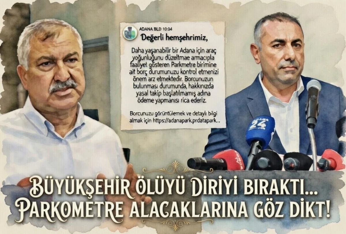 Adana B&uuml;y&uuml;kşehir Belediyesi &Ouml;L&Uuml;Y&Uuml; DİRİYİ bıraktı... G&ouml;z&uuml;n&uuml; PARKOMETRE  alacaklarına dikti! 
