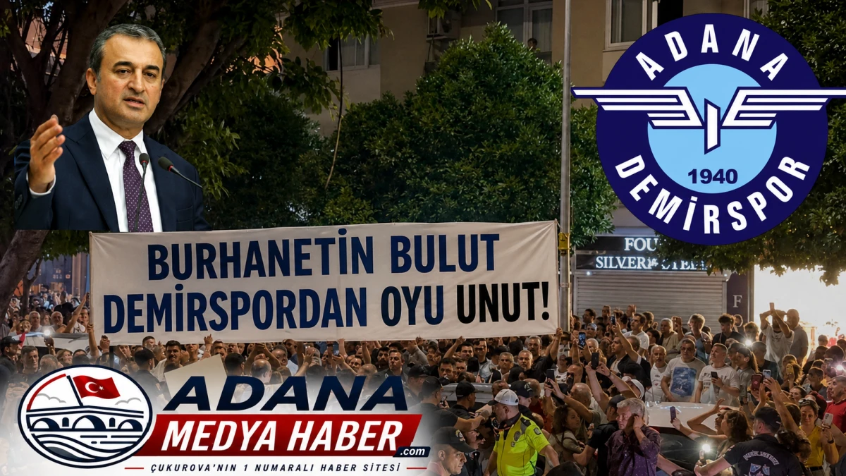 Adana Demirspor taraflarından Pankartlı Tepki ! Burhanettin Bulut DEMİRSPORDAN OYU UNUT!