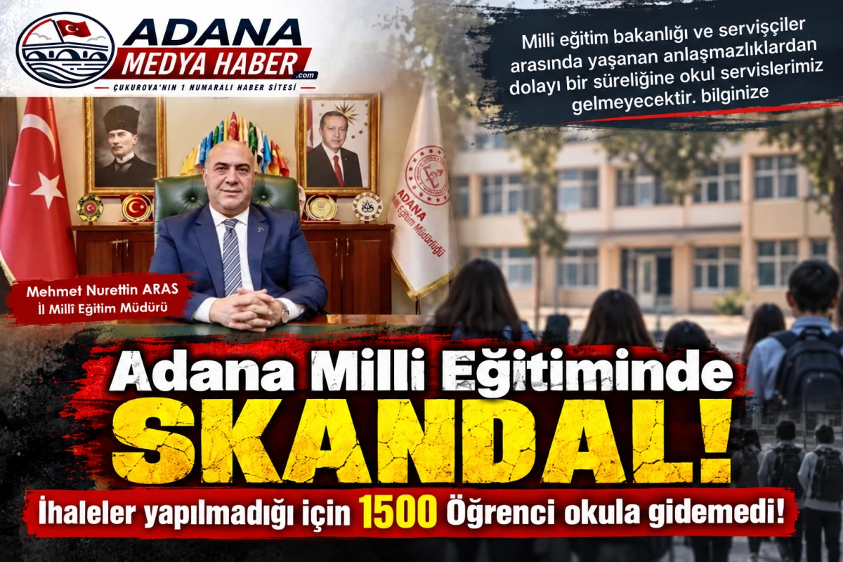 Adana Milli Eğitiminde SKANDAL! İhaleler yapılmadığı i&ccedil;in 1500 &Ouml;ğrenci okula gidemedi!