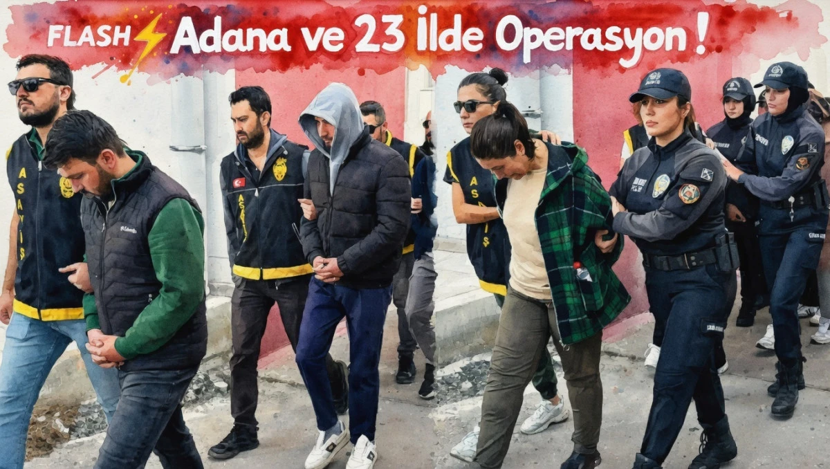 Adana ve 23 İlde Operasyon! 22 TUTUKLAMA! 