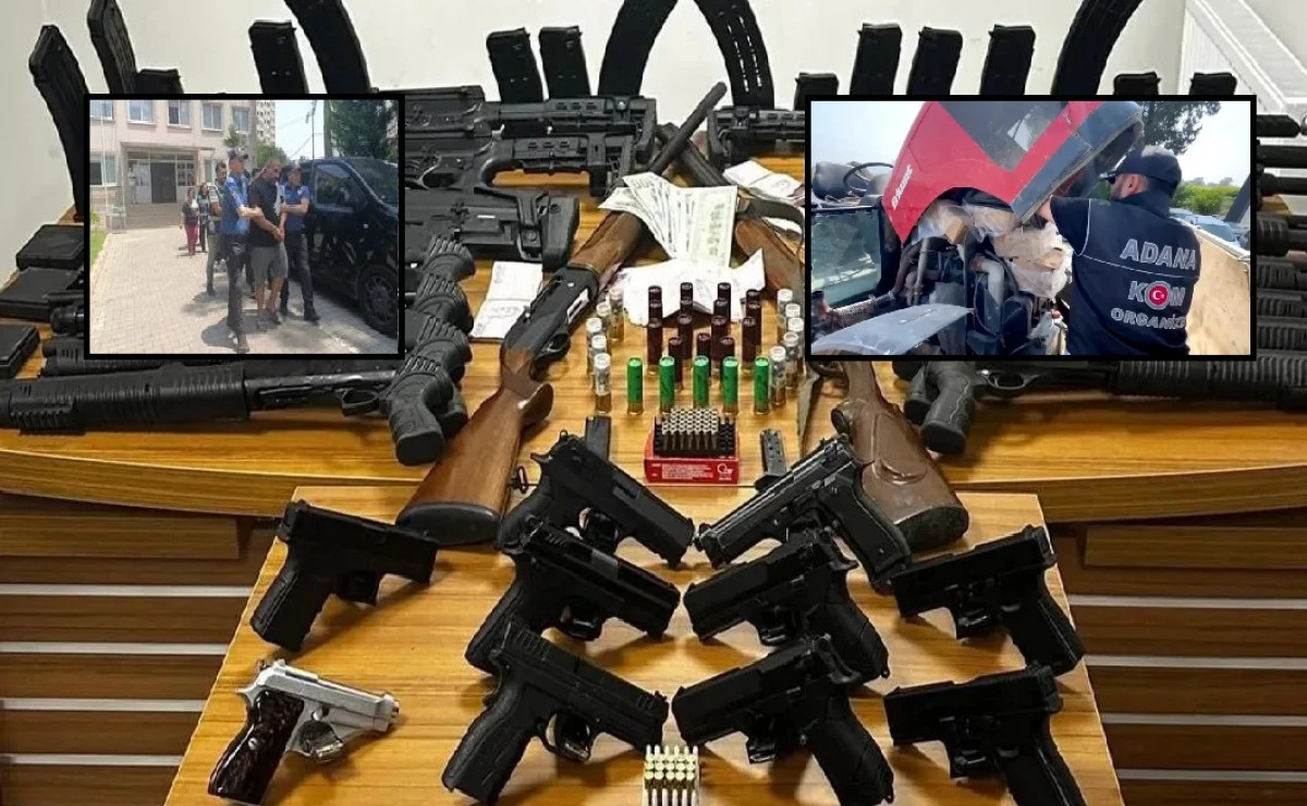 Adana'da dev silah kaçakçılığı operasyonu! Yakalananlar YOK ARTIK DEDİRTTİ! 