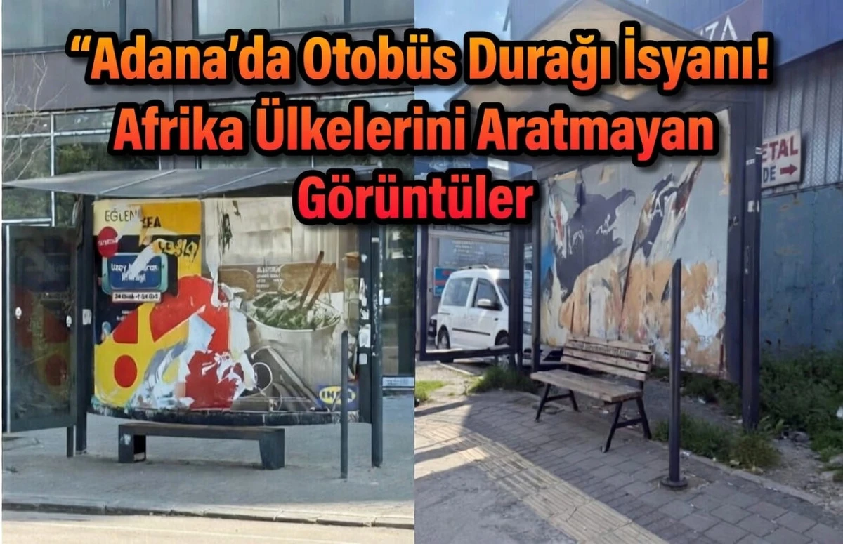 Adana'da Vatandaşın OTOB&Uuml;S DURAĞI isyanı... Afrika &uuml;lkelerini aratmayan g&ouml;r&uuml;nt&uuml;ler! 
