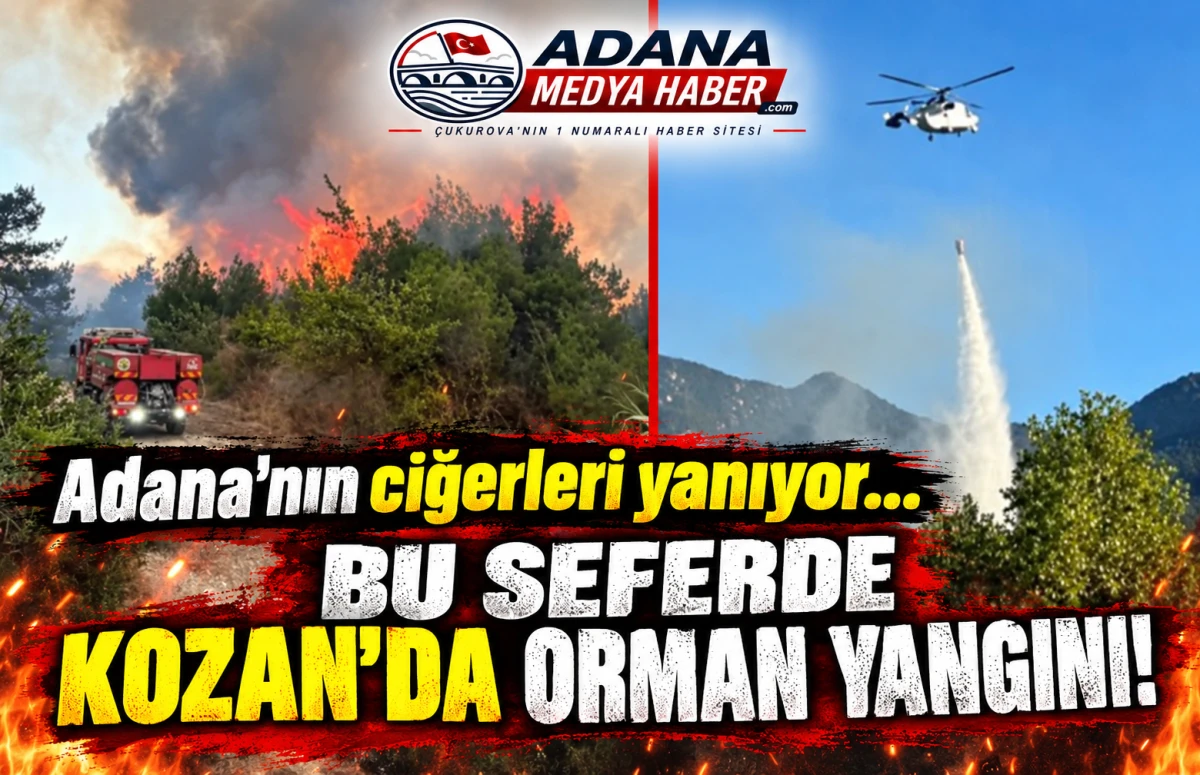 Adana'nın ciğerleri yanıyor... Bu seferde Kozan'da orman yangını! 