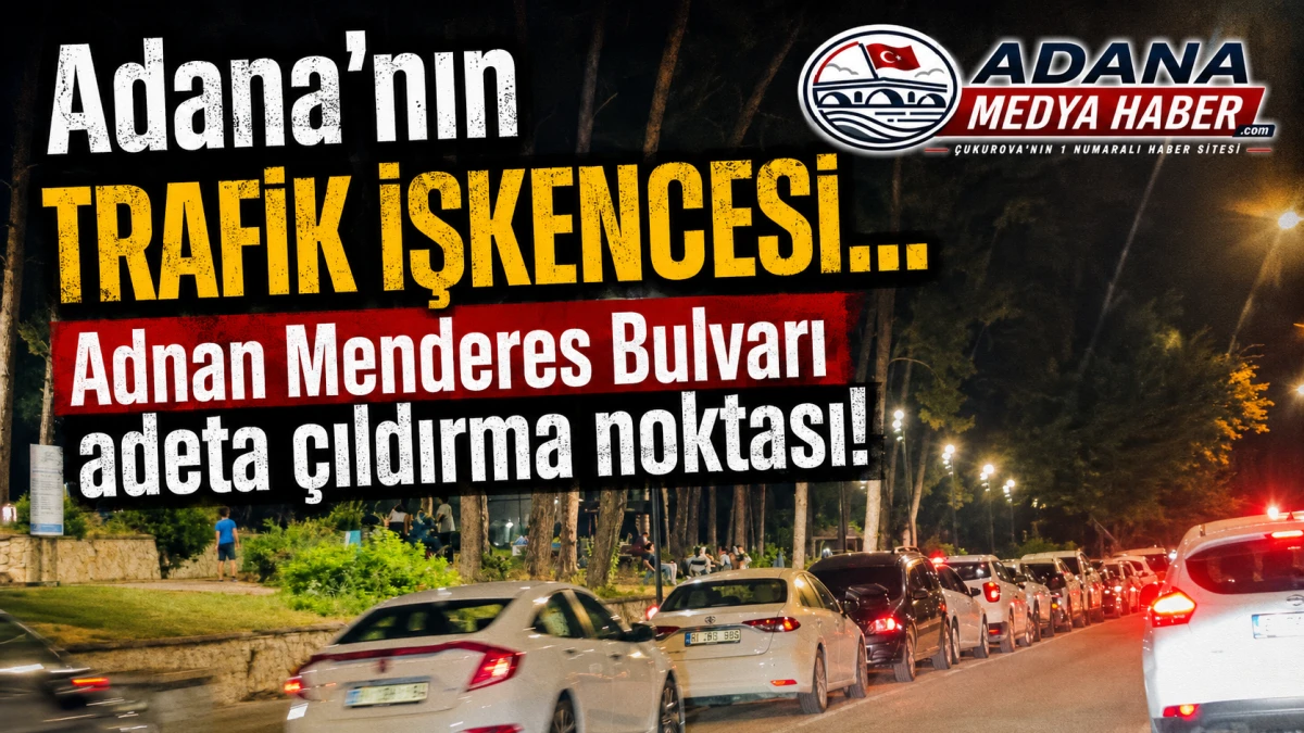 Adana'nın TRAFİK İŞKENCESİ... Adnan Menderes Bulvarı adeta &ccedil;ıldırma noktası! 