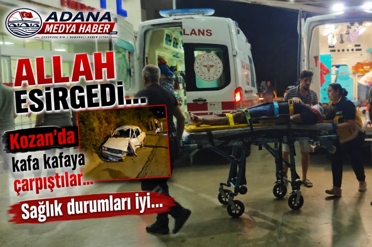 ALLAH ESİRGEDİ... Kozan'da kafa kafaya &ccedil;arpıştılar... Sağlık durumları iyi... 