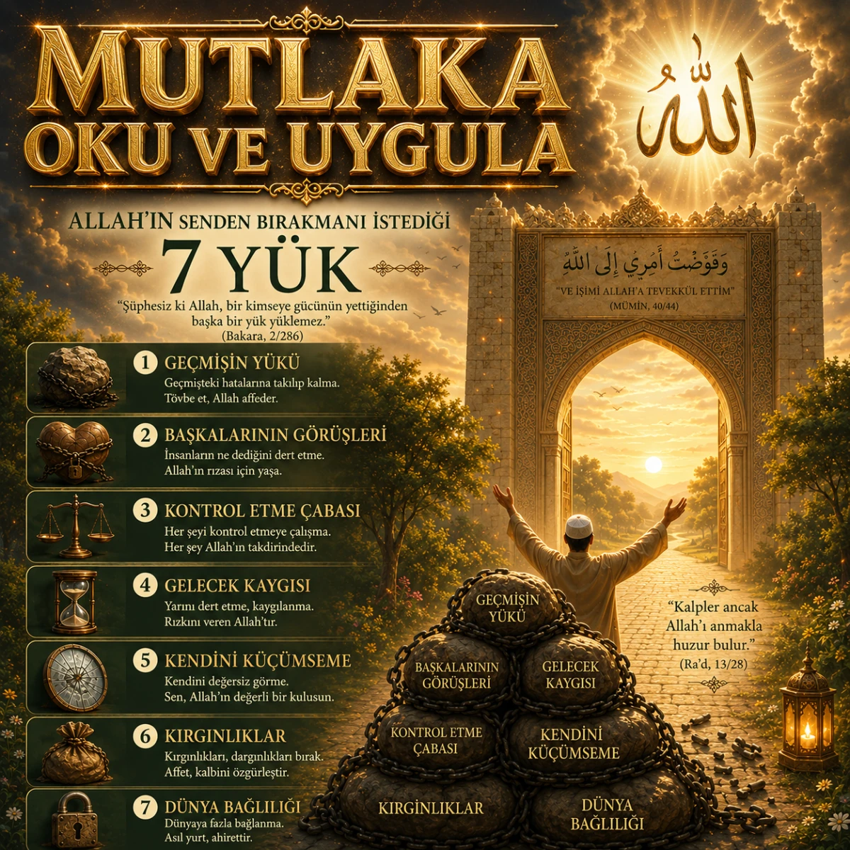 Allah&rsquo;ın senden bırakmanı istediği 7 y&uuml;k&hellip;