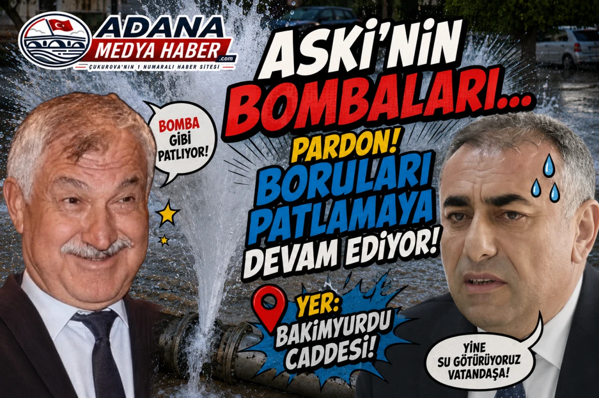ASKİ'NİN BOMBALARI... Pardon BORULARI PATLAMAYA DEVAM EDİYOR! Yer : BAKIMYURDU CADDESİ! 
