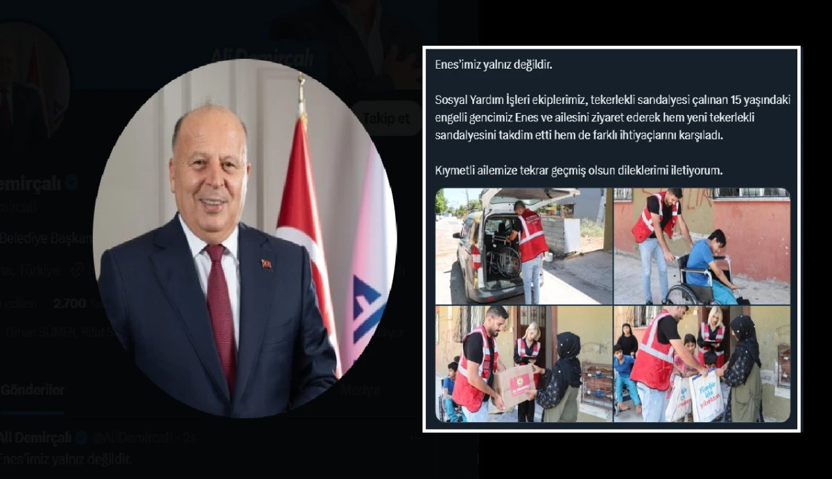 Bir güzel harreket daha... Ali Demirçalı'da Yüreğir Belediyesi olarak Enes'in ihtiyaçlarına yetişti... 