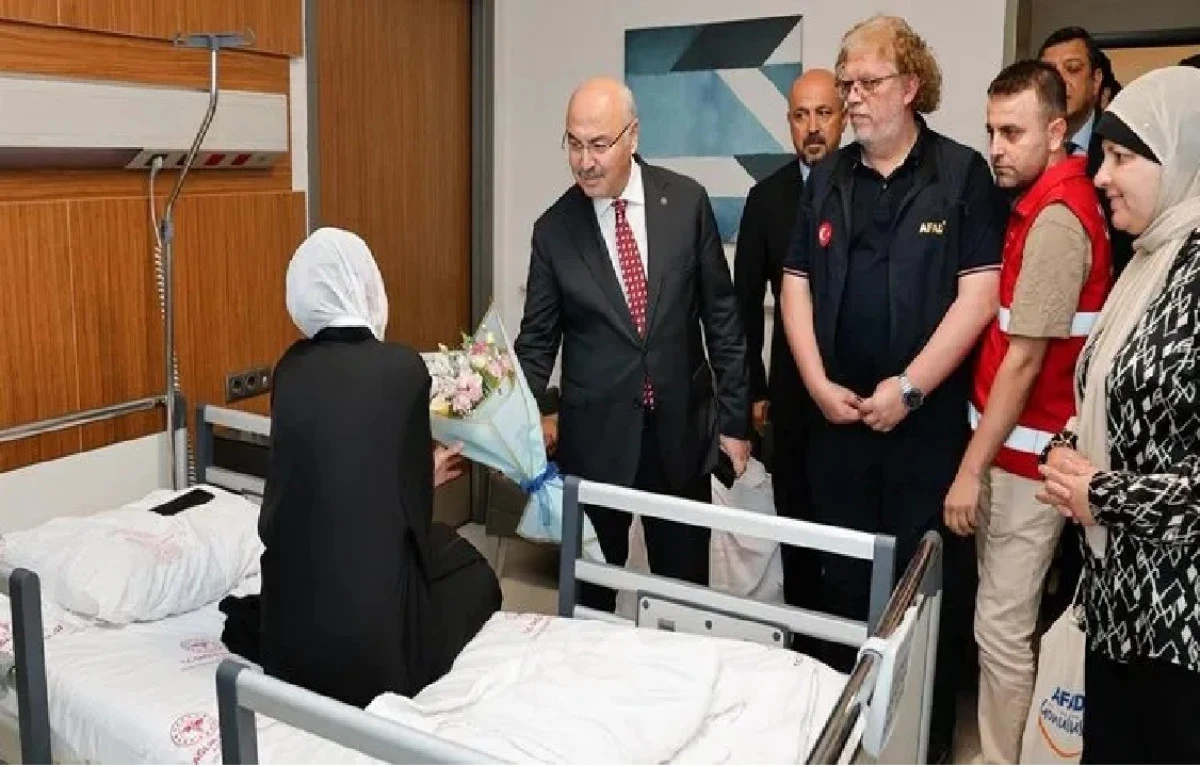Burası Adana Şehir Hastanesi... Gazze'den gelen Hastalara Vali ziyareti... 