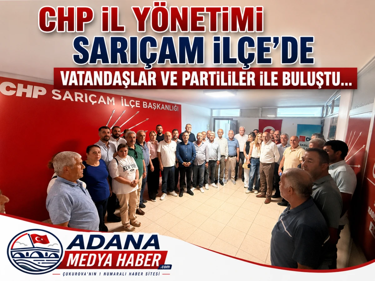 Chp il y&ouml;netimi sarı&ccedil;am il&ccedil;e de vatandaşlar ve partililer ile buluştu