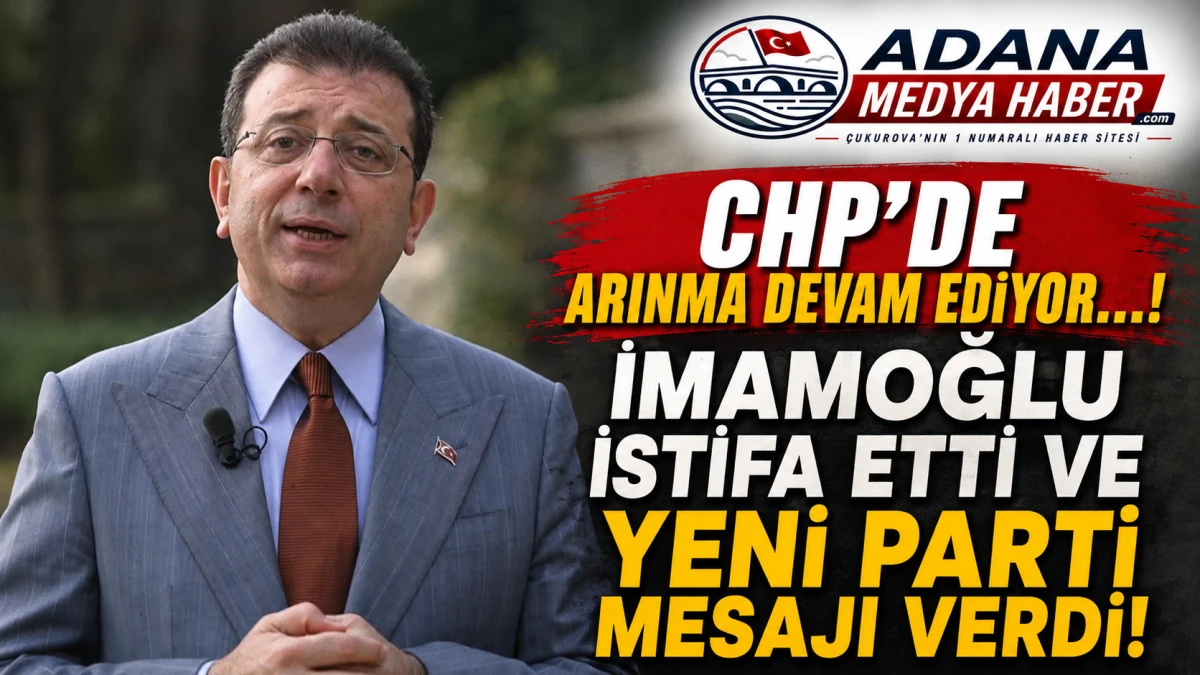 CHP'DE ARINMA DEVAM EDİYOR...! İmamoğlu istifa etti ve YENİ PARTİ mesajı verdi! 
