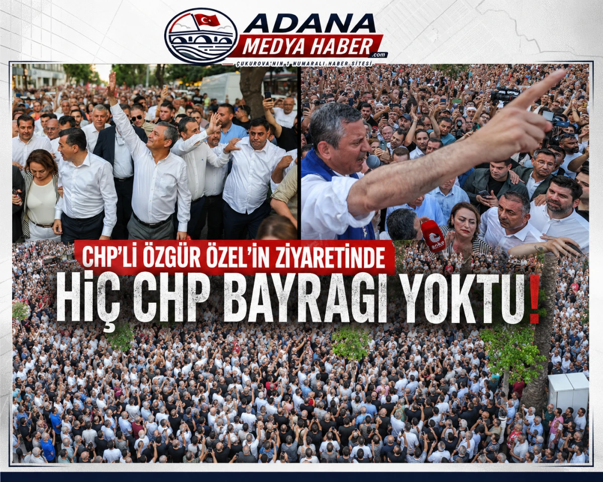 CHP'Lİ &Ouml;ZG&Uuml;R &Ouml;ZEL'İN ZİYARETİNDE Hİ&Ccedil; CHP BAYRAĞI YOKTU!
