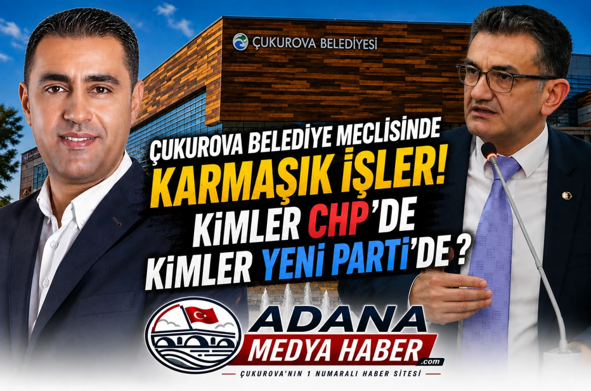 &Ccedil;ukurova Belediye Meclisinde karmaşık işler! Kimler CHP'DE Kimler YENİ PARTİ'DE ?
