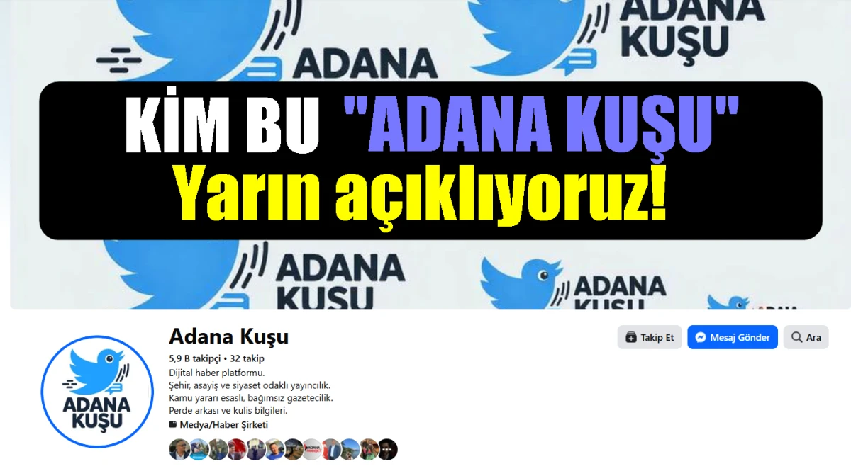 Kim bu ADANA KUŞU ? Yarın a&ccedil;ıklıyoruz! Bizi takip edin...! 