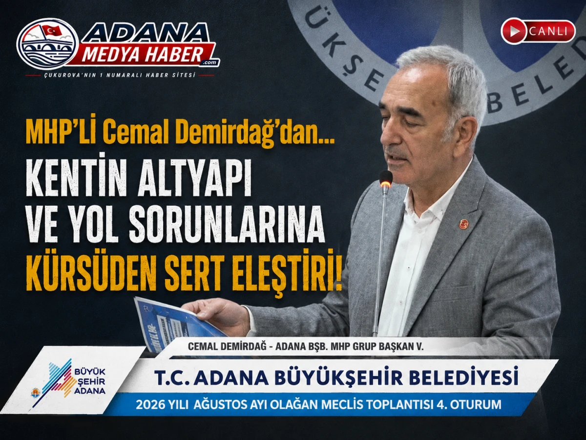 MHP'Lİ Cemal Demirdağ'dan... Kentin altyapı ve yol sorunlarına k&uuml;rs&uuml;den sert eleştiri!