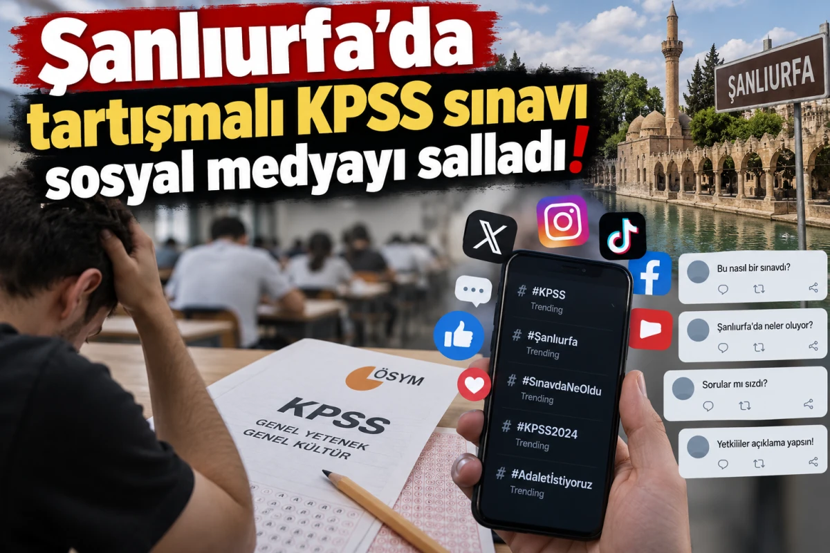 Şanlıurfa'da tartışmalı KPSS sınavı sosyal medyayı salladı! 