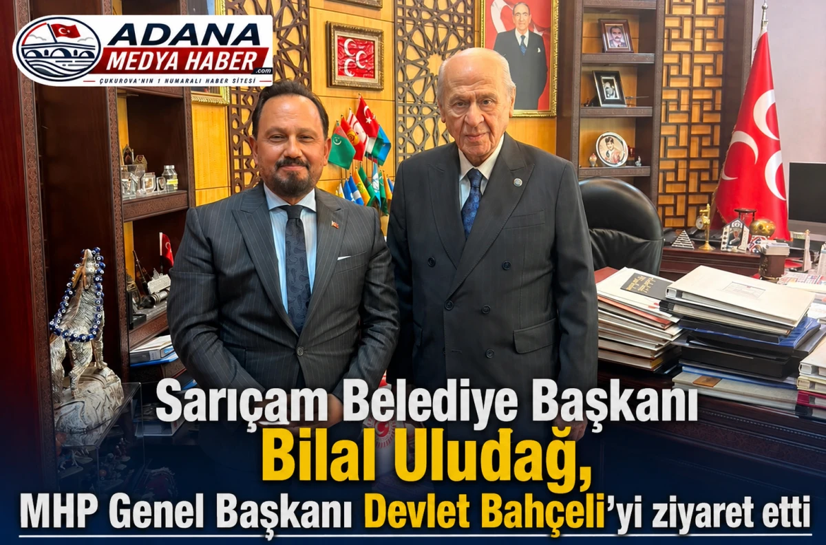 Sarı&ccedil;am Belediye Başkanı Bilal Uludağ, MHP Genel Başkanı Devlet Bah&ccedil;eli'yi ziyaret etti.