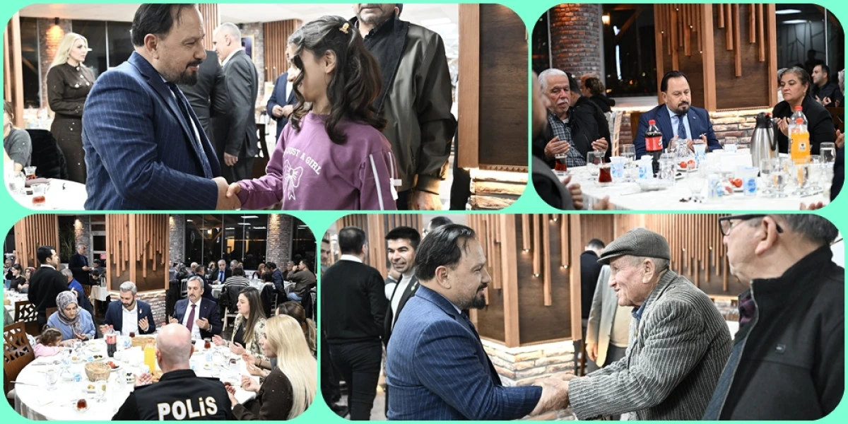 Sarı&ccedil;am'da ilk iftar şehit yakınlarıyla... Bilal Uludağ tek tek ilgilendi... 