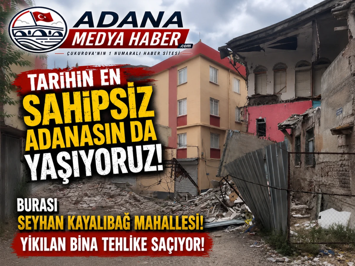 Tarihin en sahipsiz Adanasında yaşıyoruz! Burası Seyhan Kayalıbağ&hellip; Yıkılan bina tehlike sa&ccedil;ıyor! 