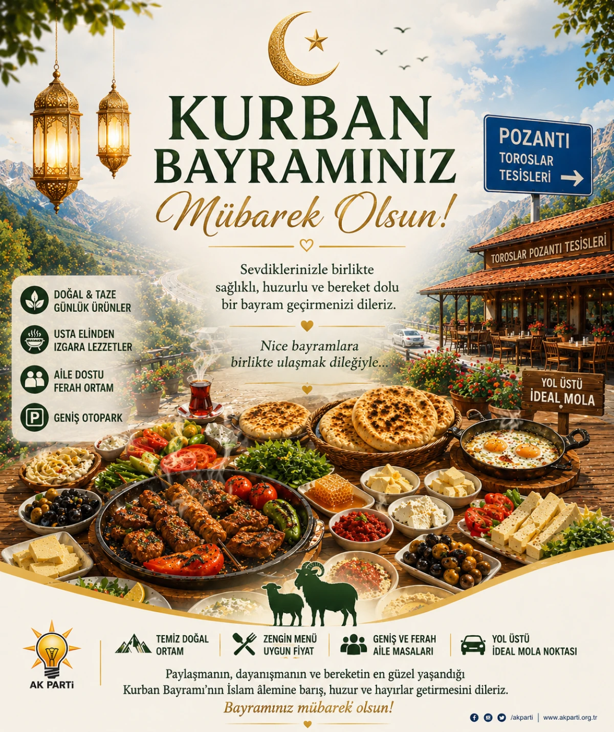 TOROSLAR POZANTI TESİSLERİ İYİ BAYRAMLAR DİLER... 