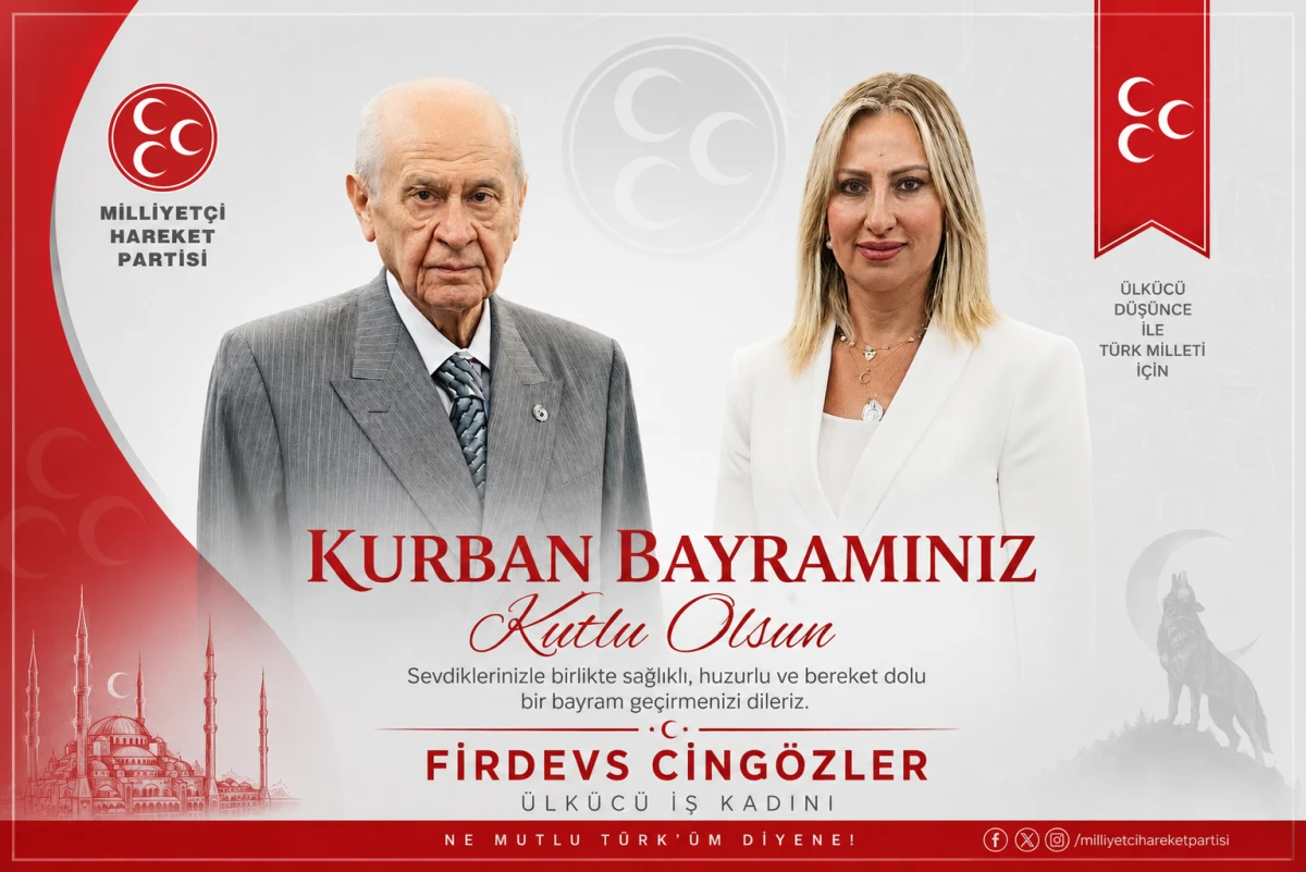 &Uuml;lk&uuml;c&uuml; İş ve Siyaset Kadını Firdevs Cing&ouml;zler'den bayram mesajı