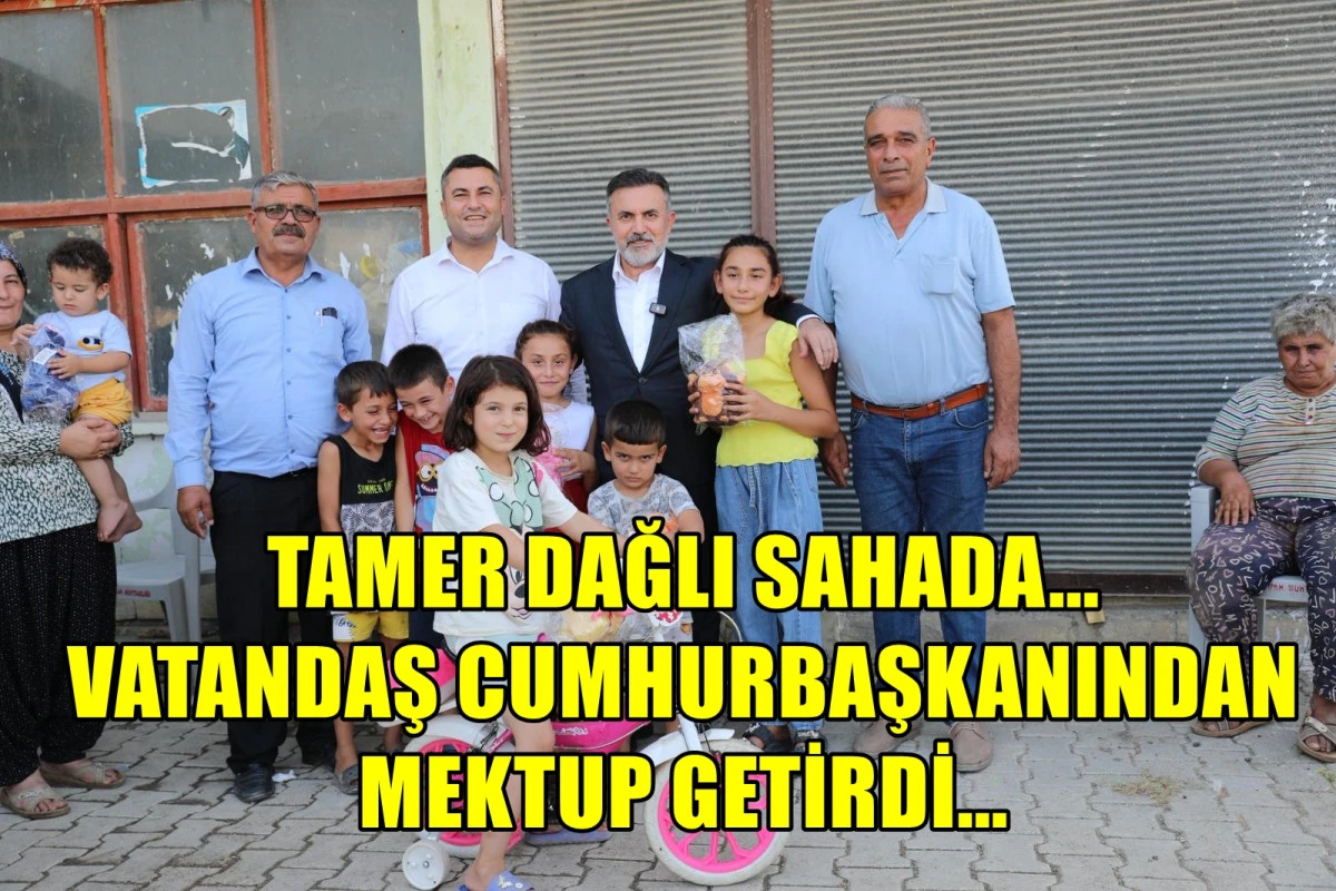 Yer: Adana / İmamoğlu... AK Parti Adana İl Başkanı Tamer Dağlı... Vatandaşlara Cumhurbaşkanından mektup götürdü... 