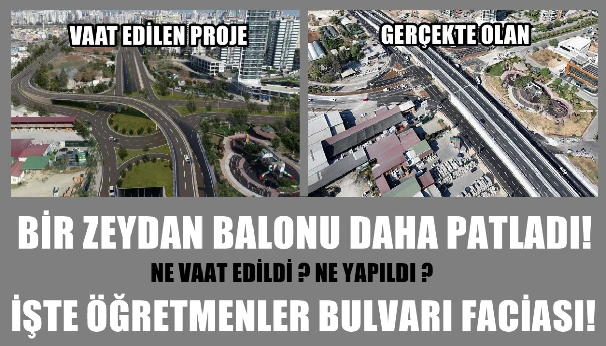 Yer : Adana Şehitler Bulvarı... CHP'li Zeydan Karalar'dan... Bir FACİA PROJE DAHA!