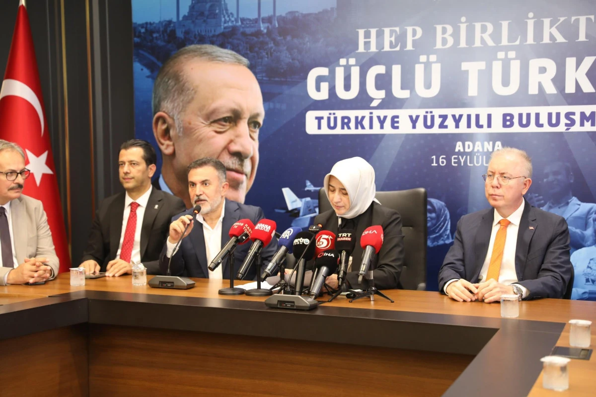Yer : AK Parti Adana İl Başkanlığı... Türkiye Yüzyılı buluşmaları kapsamında... AK Parti'nin önemli isimlerinden açıklamalar... 