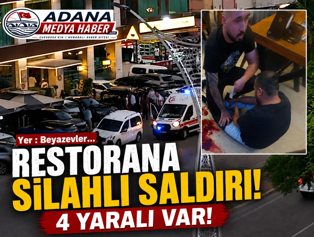 Yer : Beyazevler... Restorana silahlı saldırı! 4 yaralı var!