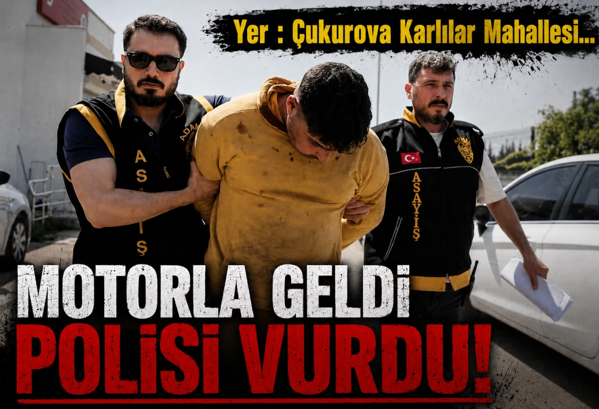 Yer : &Ccedil;ukurova Karslılar Mahallesi... Motorla geldi Polisi vurdu! 